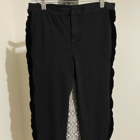 *PRICE DROP!* MICHAEL KORS Black Velvet Trim Trouser Pants - Picture 8 of 9